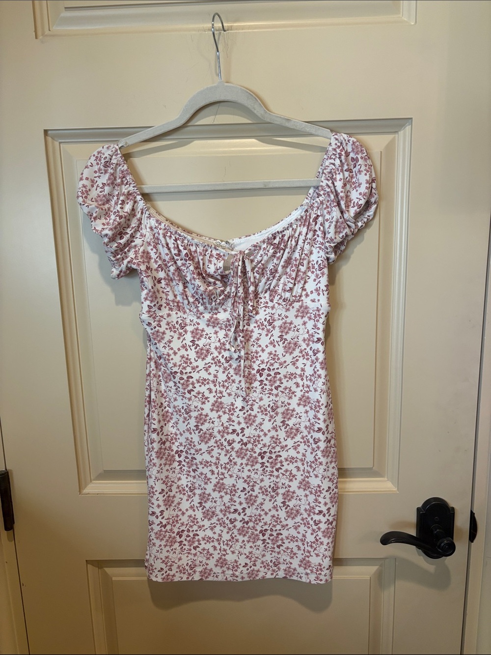 Floral puff sleeve Mini Dress